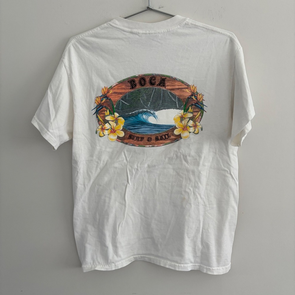 Coastal Classics Boca Surf & Sail Santa Barbara Graphic T-Shirt White Medium